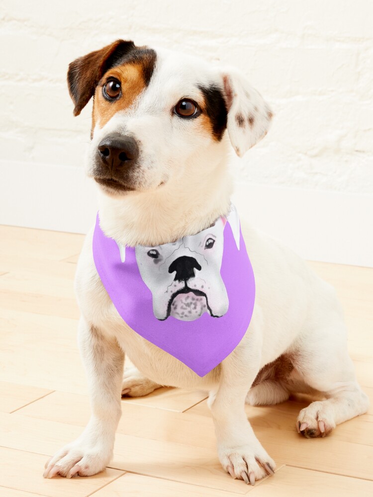 WHITE BOXER DOG PUPPY LIGHT PURPLE Pet Bandana for Sale by GIVENGRACELIFE