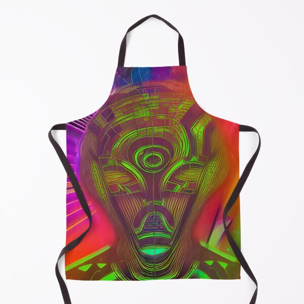 Item preview, Recall Rave Art 7: Astral Cosmic AI Illustration - Robotic Alien Face designed and sold by Recall-Design.