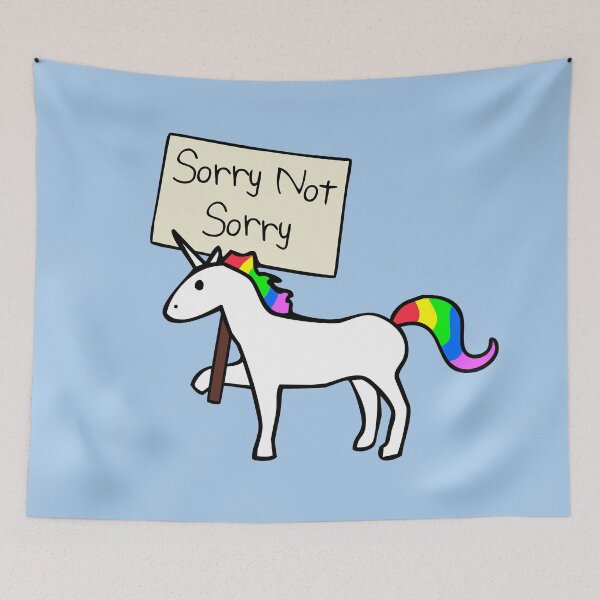 Item preview, Sorry Not Sorry Unicorn designed and sold by jezkemp.