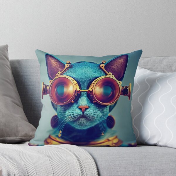 Item preview, Cat in googles steampunk style designed and sold by ioloriya88.
