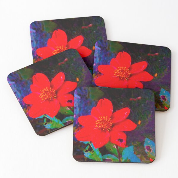 Item preview, Red Flower Motif designed and sold by Mircea Boboc.