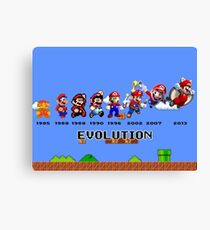 The Evolution of Mario Canvas Print