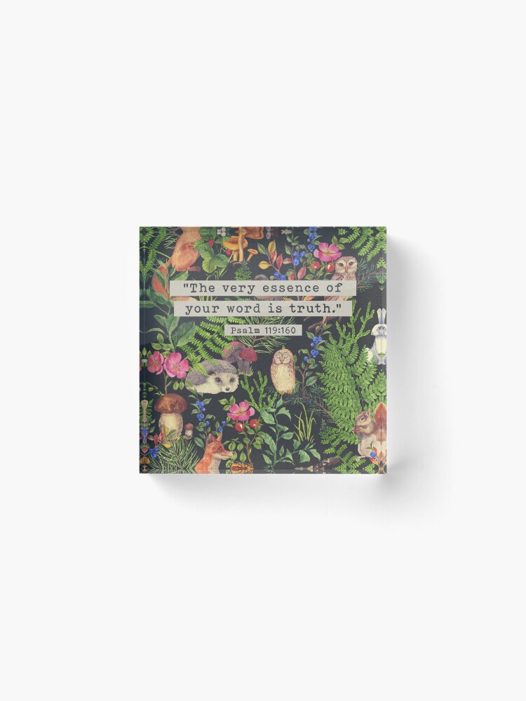 Alternate view of Year Text 2023 (Forest Woods) Acrylic Block