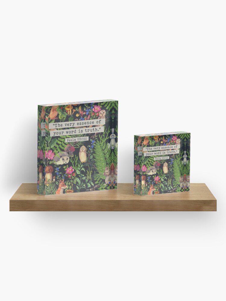 Alternate view of Year Text 2023 (Forest Woods) Acrylic Block