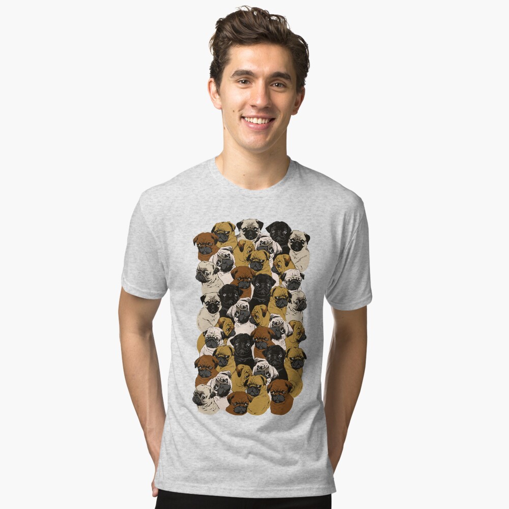 Vista previa del artículo con la obra «Camiseta de tejido mixto», diseñado y vendido por Huebucket.