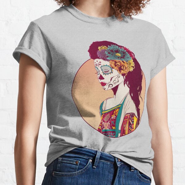 Mexican Skull Lady Classic T-Shirt