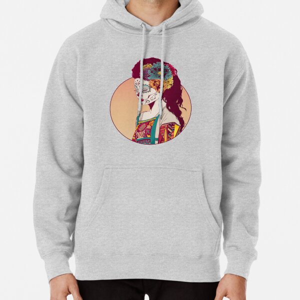 Mexican Skull Lady Pullover Hoodie
