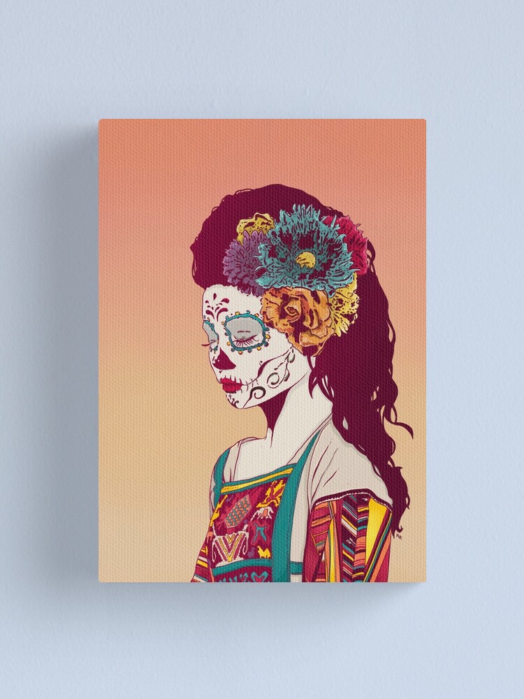 Alternate view of Mexican Skull Lady Canvas Print