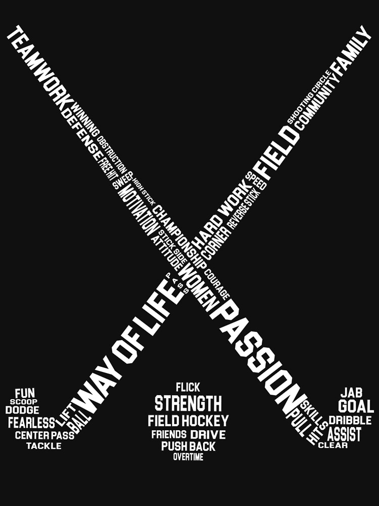 "Field Hockey Words" Tshirt by Phoenix23 Redbubble