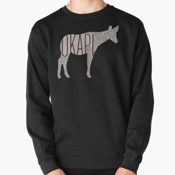 Word Cloud Wildlife: Johnstoni (Okapi) Pullover Sweatshirt
