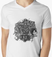 Camiseta para hombre de cuello en v Monstruos DnD