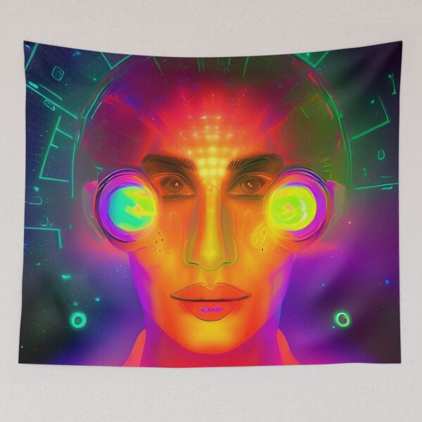 Item preview, Recall Rave Art 11: Astral Cosmic AI Illustration - Humanoid Space Connection designed and sold by Recall-Design.