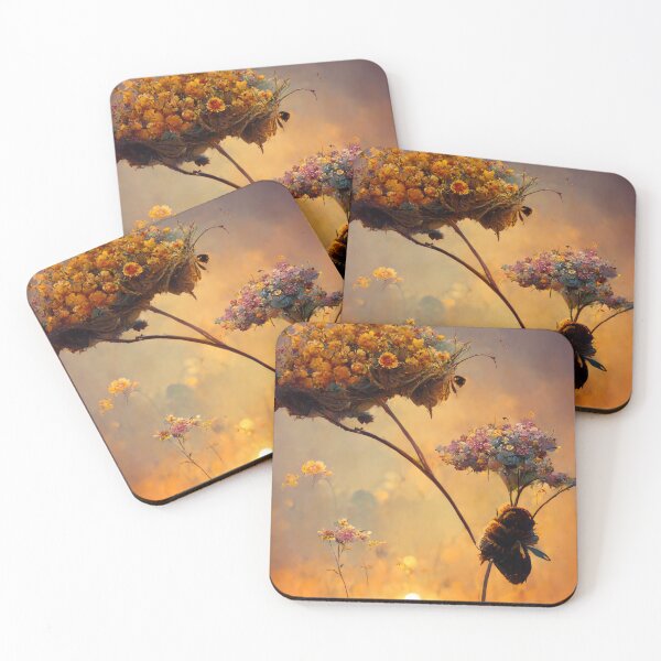 Item preview, Cute flowery bees kingdom designed and sold by UnrealArtDude.