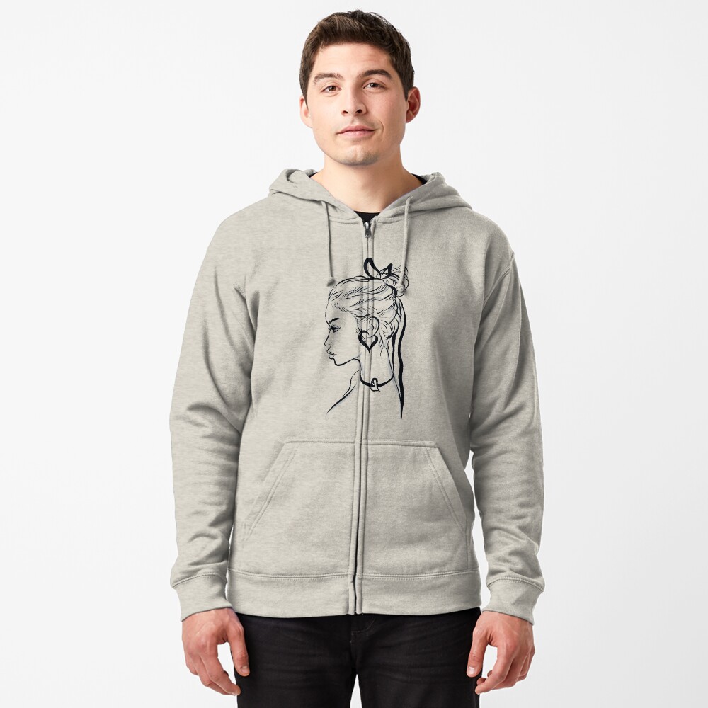 Aperçu de l'œuvre Veste zippée à capuche créée et vendue par illustrart.