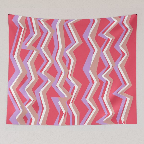 Item preview, Electric red zig zags designed and sold by CatsHappy.