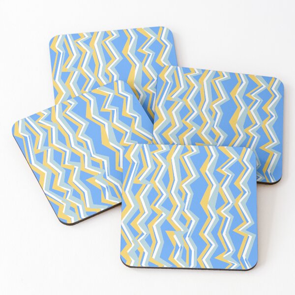 Item preview, Blue and yellow zig zags designed and sold by CatsHappy.