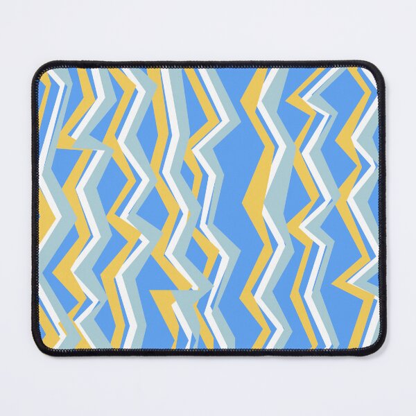 Item preview, Blue and yellow zig zags designed and sold by CatsHappy.