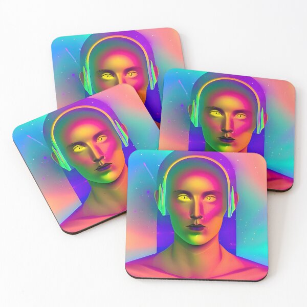 Item preview, Recall Rave Art 14: Astral Cosmic AI Illustration - Alien Humanoid DJ designed and sold by Recall-Design.