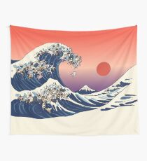 The Great Wave of French Bulldog Wall Tapestry