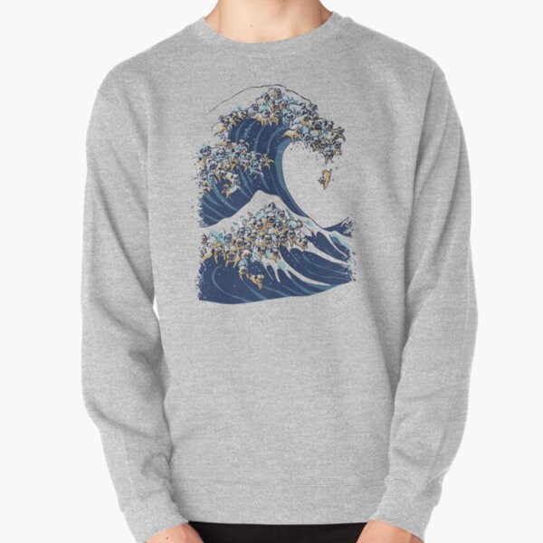The Great Wave of Pug Pullover Sweatshirt