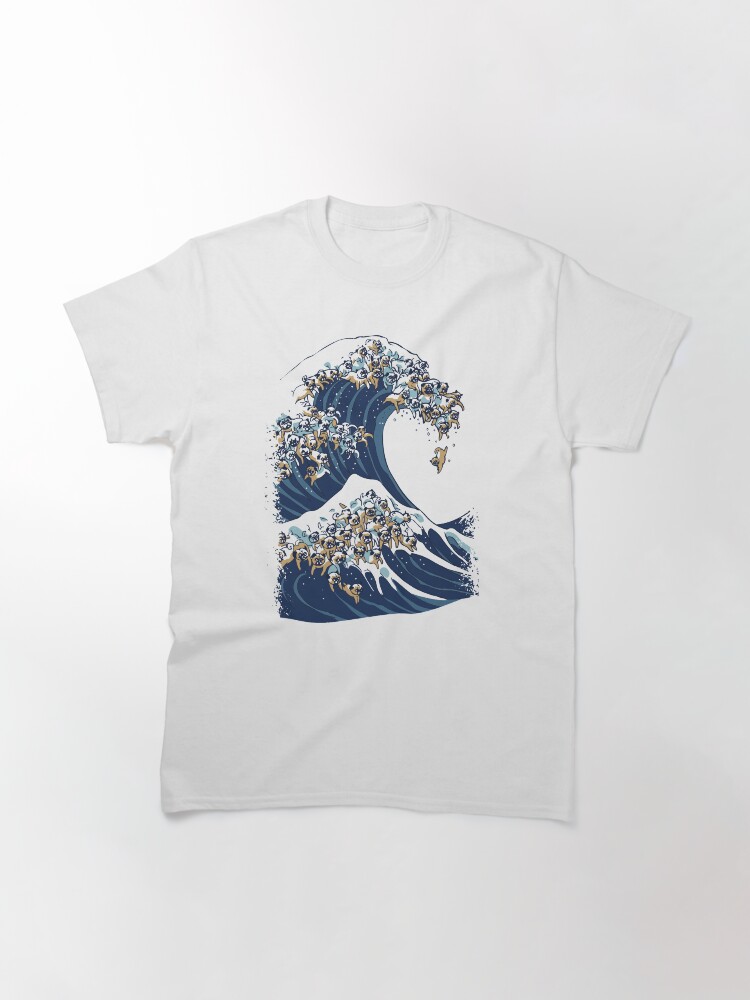 Alternate view of The Great Wave of Pug Classic T-Shirt