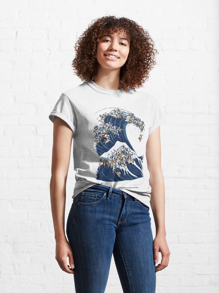 Alternate view of The Great Wave of Pug Classic T-Shirt