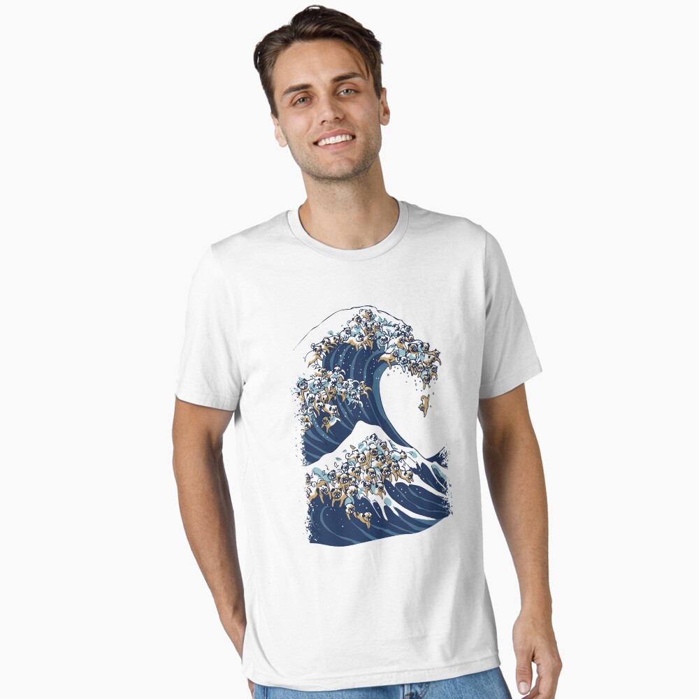 Vista previa del artículo con la obra «Camiseta esencial», diseñado y vendido por Huebucket.