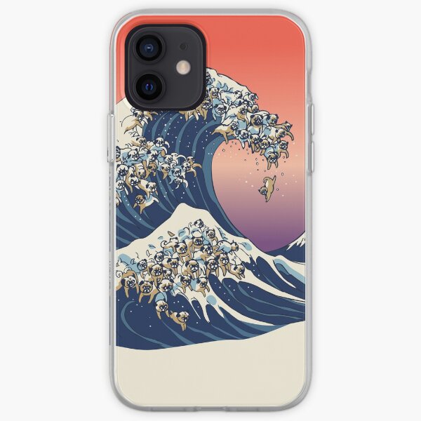 The Great Wave of Pug iPhone Soft Case