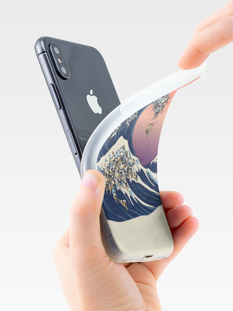 Alternate view of The Great Wave of Pug iPhone Case & Cover