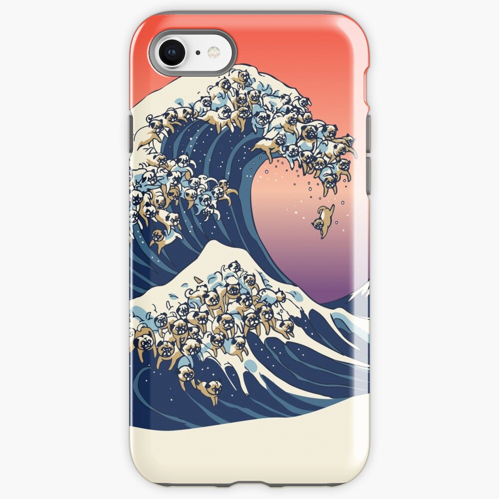 The Great Wave of Pug iPhone Case & Cover
