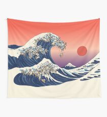 Die große Welle des Mops Wandbehang