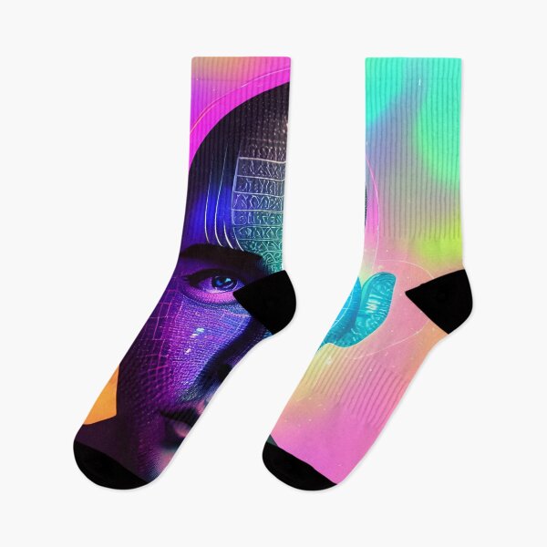 Item preview, Recall Rave Art 15: Astral Cosmic AI Illustration - Coded Humanoid Face designed and sold by Recall-Design.