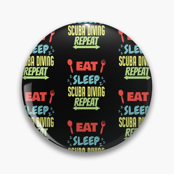 Item preview, Eat Sleep Scuba Diving Repeat Funny Scuba Diving designed and sold by RomanStowell.