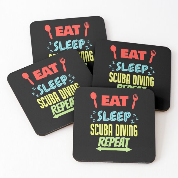 Item preview, Eat Sleep Scuba Diving Repeat Funny Scuba Diving designed and sold by RomanStowell.