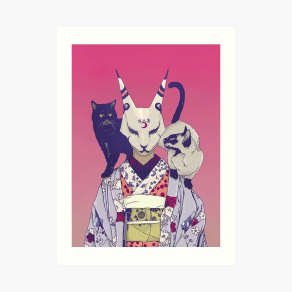 Neko Lady Art Print