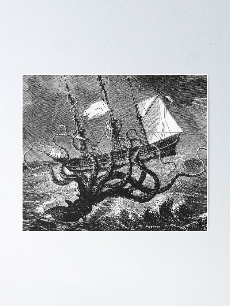 "Kraken Rules the Sea" Poster for Sale by Nakamoto99 Redbubble