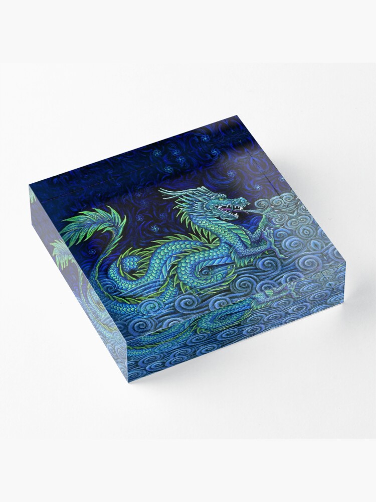 Alternate view of Chinese Azure Dragon Acrylic Block