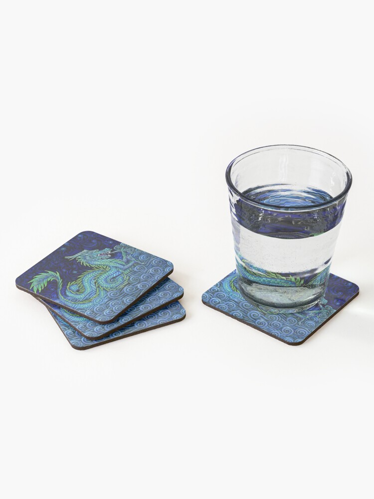 Alternate view of Chinese Azure Dragon Coasters (Set of 4)