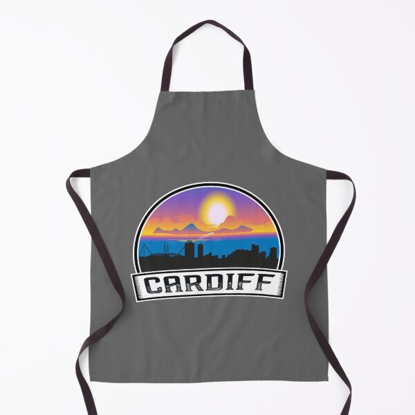 Item preview, Cardiff Wales Skyline Vintage Sunset Travel Souvenir     designed and sold by glukisas2206.