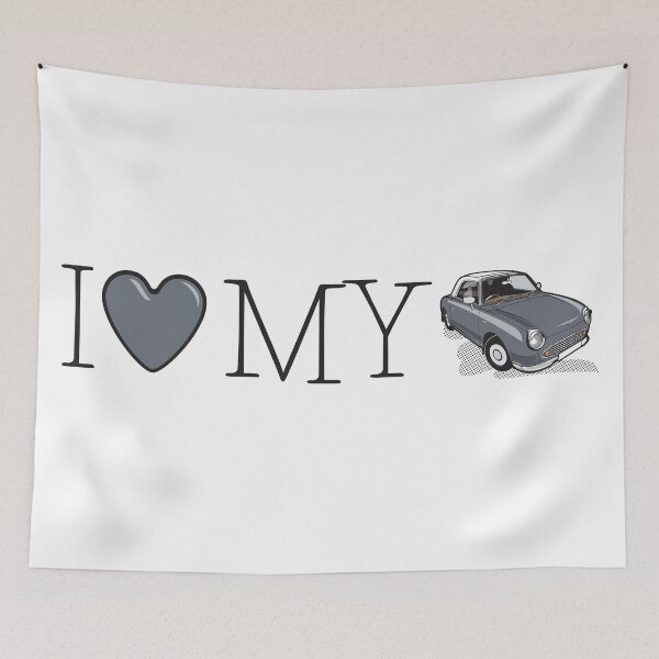 Item preview, I Heart My Nissan Figaro - Lapiz Grey designed and sold by jamieleeart.