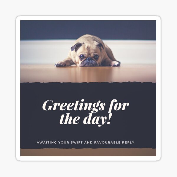 Item preview, Greetings for the day designed and sold by Rebecca Fielding-Miller.