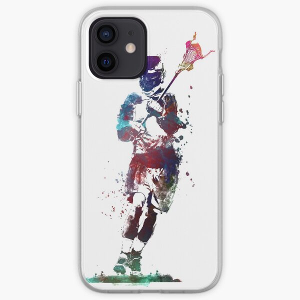 Lacrosse player art 2 #sport #lacrosse iPhone Soft Case