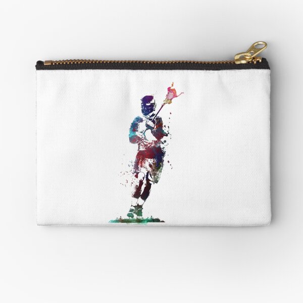 Lacrosse player art 2 #sport #lacrosse Zipper Pouch