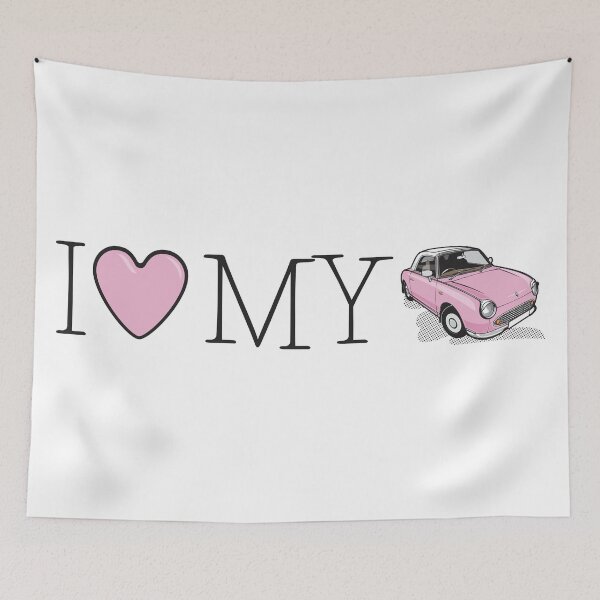 Item preview, I Heart My Nissan Figaro - Pink designed and sold by jamieleeart.