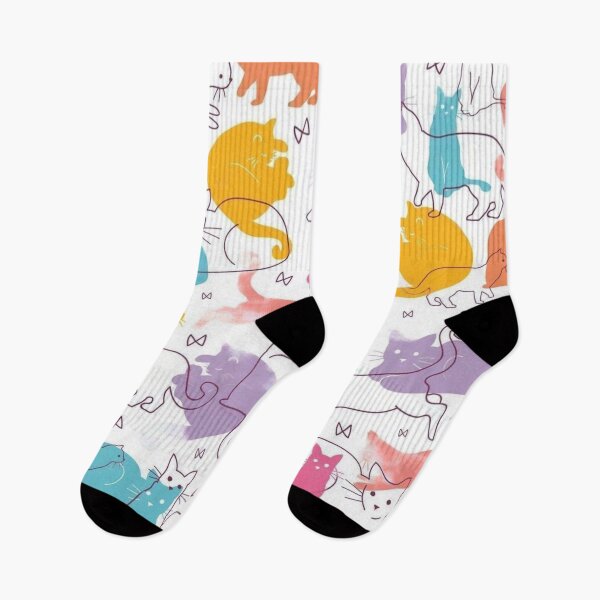 Item preview, colorful cats seamless pattern background designed and sold by ketkidesign.