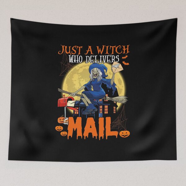 Item preview, Pumpkin Mail Box Just A Witch Who Delivers Mail Halloween designed and sold by tulinorampyc.