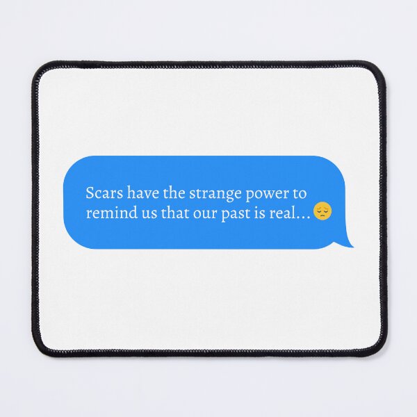Item preview, Scars have the strange power sad messenger bubble sticker! designed and sold by DripHunt22.
