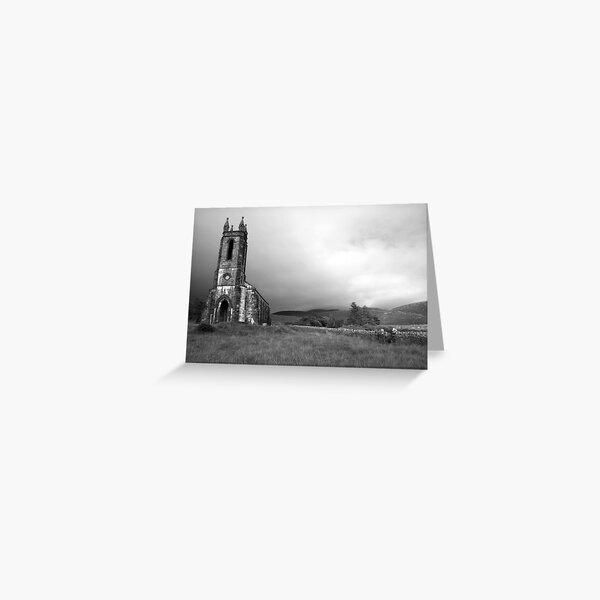 Dunlewey church black and white Greeting Card