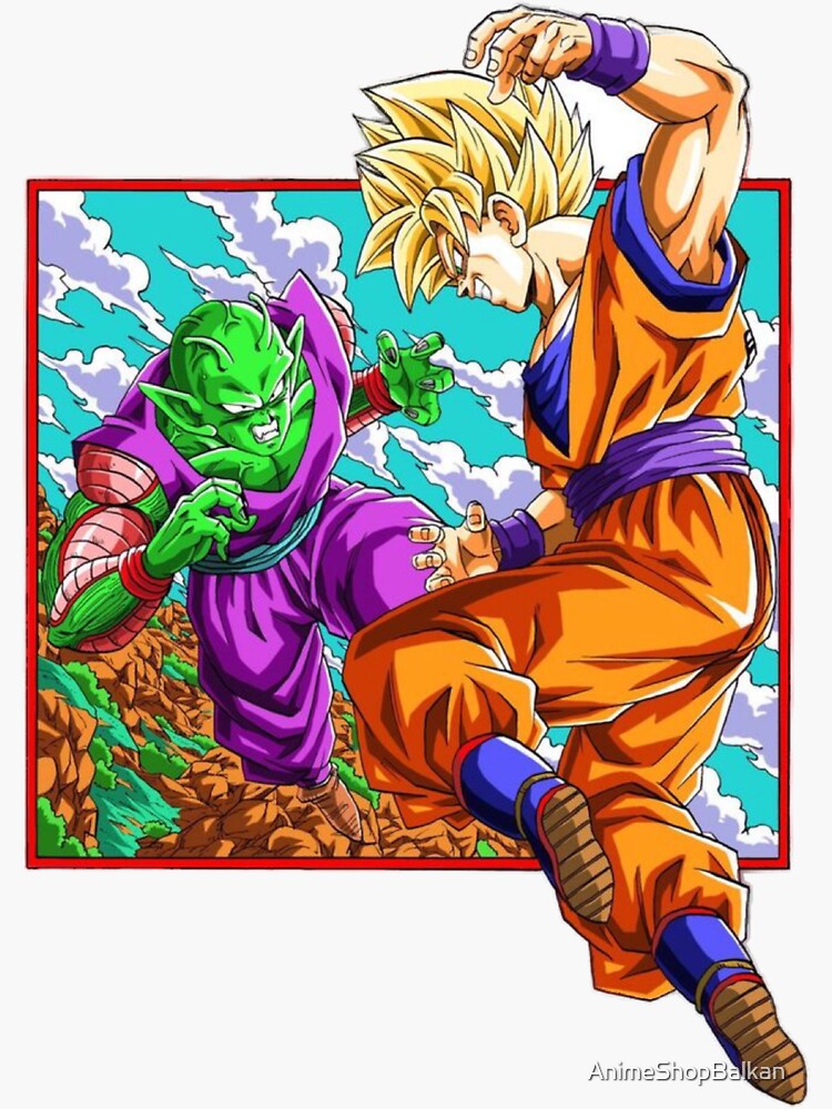 "Goku Super Saiyan vs Piccolo" Sticker for Sale by