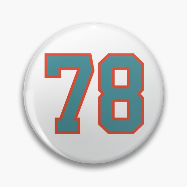 Item preview, 78 number, aqua orange lucky sports seventy eight designed and sold by ArtIsParty.